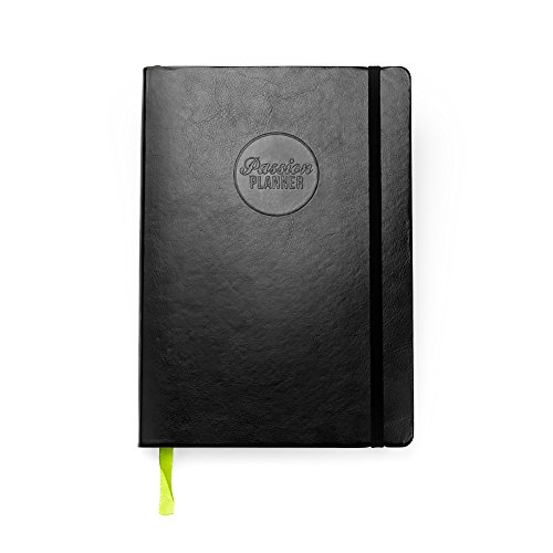 Passion Planner Dated Jan-Dec 2020, Goal Oriented Weekly Agenda and Reflection Journal, Medium (B5-6.9 x 9.8 inches) Sunday Start Elite Black