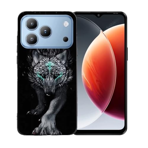 LCEHTOGYE �K�p Blackview Wave 7C�p�P�[�X�A�K�p Blackview Wave 7C (6,56")�ƌ݊����̂��钴���^�u���b�N�\�t�gTPU�V���R���Q���P�[�X�ی�J�o�[ - LLM22