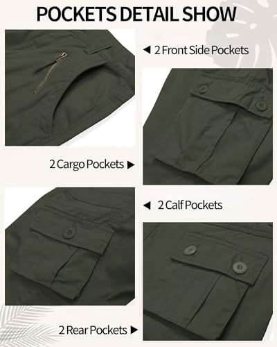 Cargo Pants for Men Camo Casual Pants Relaxed Fit BDU Hiking Pants Ripstop Work Pants with 8 Pockets4