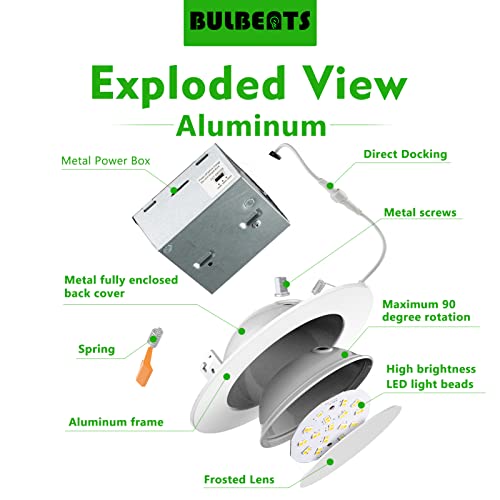 Bulbeats 12Pack 5/6 Inch Gimbal Led Recessed Light thumb #6