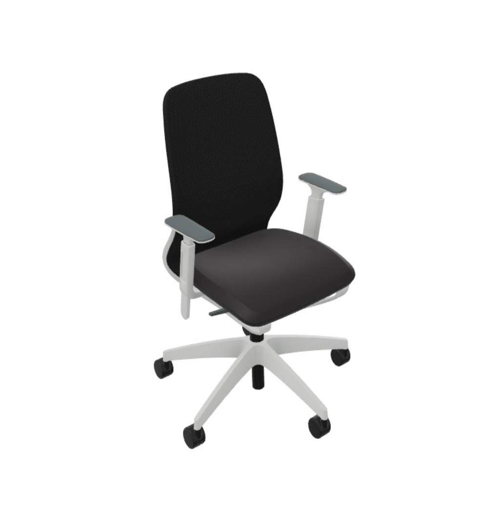 Sedus Se:Motion Net, Sedia ergonomica da ufficio per casa, personalizzabile, grigio, struttura: grigio chiaro