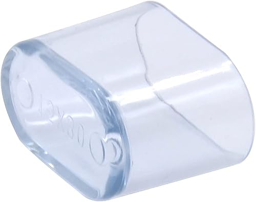 Miniatura 10 de Flyshop 16 tapas ovaladas para patas de silla, protectores flexibles de PVC para patas de silla, fundas transparentes para patas de mesa, 0.630 x