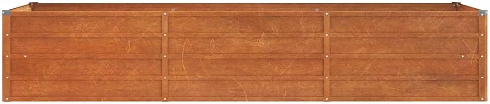 Garden Raised Bed, Rusty Corten Steel Large Durable Outdoor Planter Box, Rectangular Metal for Vegetables Flowers, 94.5x31.5x17.7 Inch