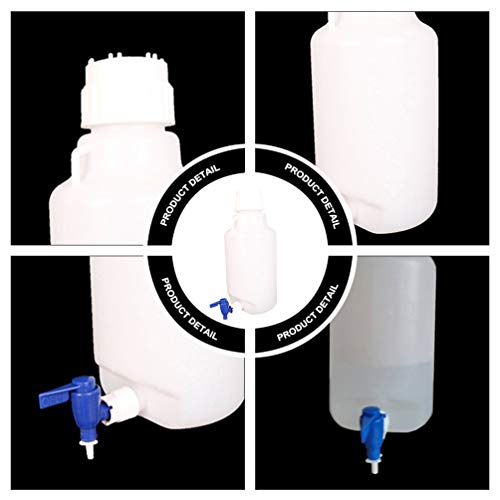 Ultechnovo 5L Plastic Dispenser Carboy Water Bottle Gallon Jug Container Break Resistant Dispenser Lab Water Container With Spigot For School Labs #TOP6