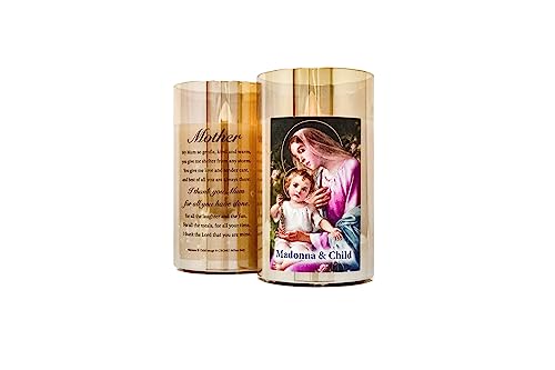 DIRECT FROM LOURDES Madonna & Child - LED Candle.