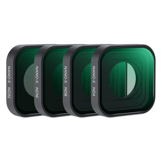 K&F CONCEPT ND Filter Set Kompatibel mit GoPro Hero 13 Black, 4 Pack ND4 ND8 ND16 ND32 Neutral Density Light Reduction Filter für Go Pro Hero 12/11/10/9 Black, Graufilter HD Optical Glass