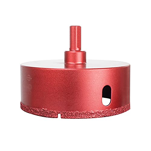 Meccion Diamante Sierras de Corona, Cortador de Orificios de Rendimiento para Vidrio/Teja/Granito/Mármol/Cerámica (90mm)