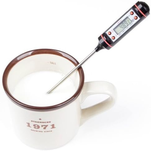 review TenYua Digital Stainless Cooking Thermometer with Instant Read, Long Probe, LCD Screen, Anti-Corrosion, Best for Food, Meat, Grill, BBQ, Milk, and Bath Water