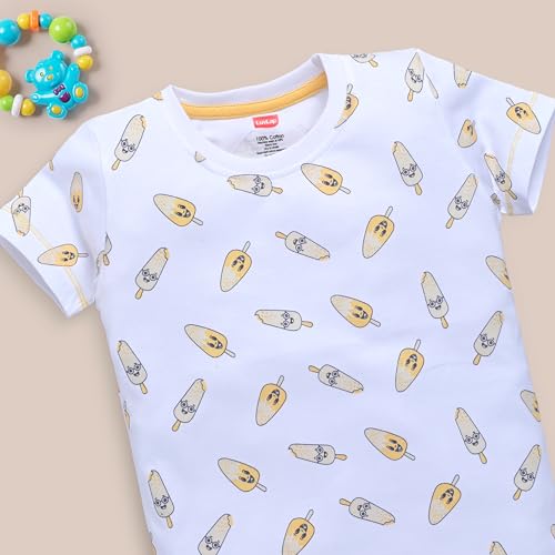 Image of LuvLap Baby Boys Regular Fit 100% Cotton Half Sleeves Boys T-Shirts and & Shorts Set Pack of 3