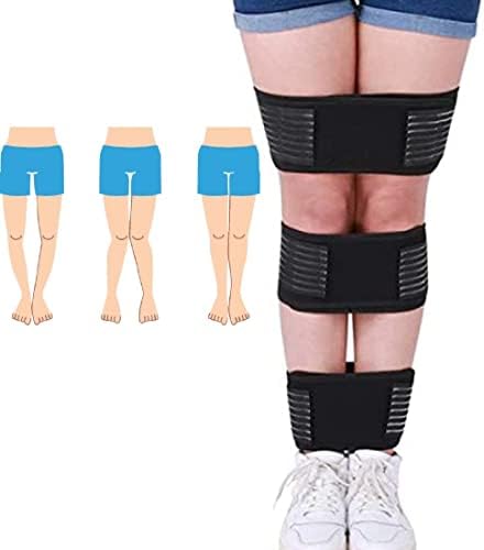 Bow Leg Correction Belt for Men & Women, Adjustable Bow Leg Brace, Knock Knee Corrector, O/X Type Legs Straightener Brace, Knee Alignment Support Belt for Genu Varum & Genu Valgum, Large, Black (XXL)