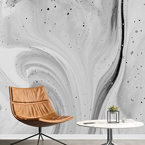 wall26 Removable Wall Sticker/Wall Mural Gray Black Paint Stroke Pattern