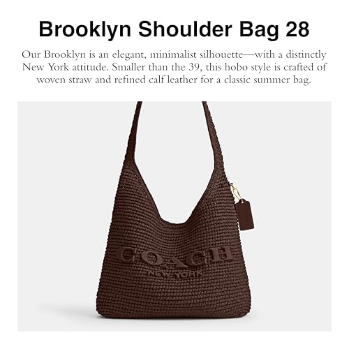 Image of COACH Brooklyn Shoulder Bag 28 in Straw