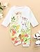 Hikido Infant Comfy Cotton Outfits Fall One-Piece Rompers Baby Girl Clothes Bodysuit Fashion Giraffe Zebra with Floral Print Button Jumpsuits for 3-6 Months