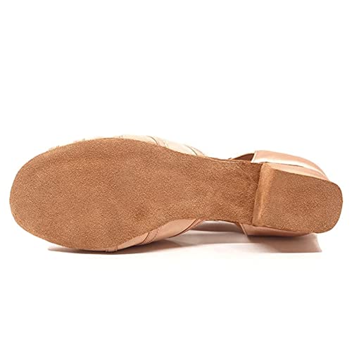 HIPPOSEUS Women Low Heel Latin Ballroom Dance Shoes Indoor Salsa Batchata Practice Dancing Shoes4