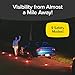 Lizard Flare Flameless Roadside Emergency Light, AS-SEEN-ON-TV, 360° of Visibility, 9 Safety Modes with 15 High-Intensity LEDs, Magnet Sticks to Car, Hook to Hang or Stand, Built-in Flashlight