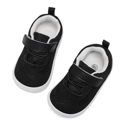 Image of MORENDL Toddler Sneakers Baby Boys & Girls Barefoot Shoes Lightweight Breathable Walking Running Tennis Athletic Sport Shoes