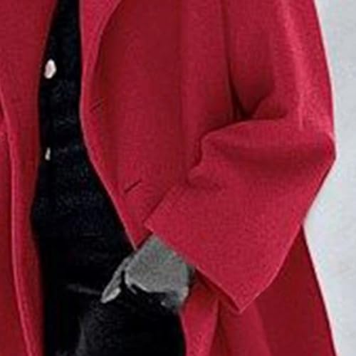 Manteau d'hiver décontracté chaud en maille ample style trench