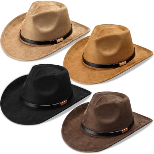 Chapeau de cowgirl en feutre réglable pour accessoiriser vos tenues de groupe