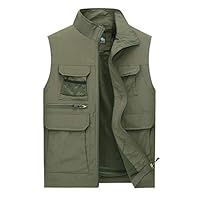 Chaleto Militar GAOHONGMEI Hombre - Múltiples Bolsillos, Algodón, Verde Ejército