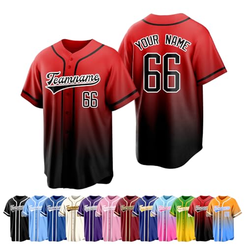 Camiseta personalizada de béisbol con nombre, número y logo bordado impreso para hombres, mujeres y niños miniatura 1