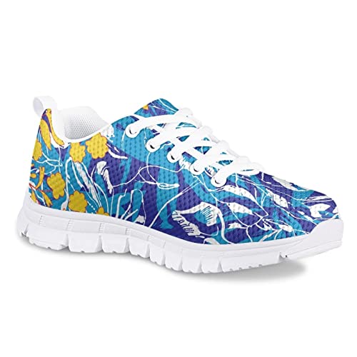 Girls Casual Soft Mesh Running Tennis Shoes Graphic Print Kids Novelty Walking Athletic Sneakers2