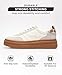 Project Cloud Platform Sneakers for Women Footwear - Memory Foam Insole Womens Shoes, Lightweight and Non-Slip Sole Lace Up Fashion Sneakers (Dodge, Whit, 8.5) White