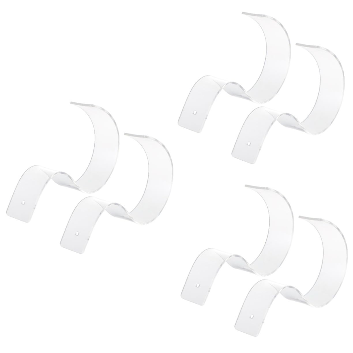 STOBAZA 3sets Acrylic Belt Display Stands Space-saving Arc Design Belt Rack Holder Shop Store Organizer 2pcs*3
