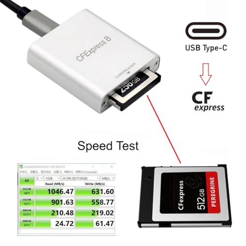 CY USB3.1 Type C USB3.0 Type-A to CF Extension Card Reader CFE Type B Support R5 Z6 Z7 CFB Memory Card, Silver CFE Type-B USB-C - Image 2