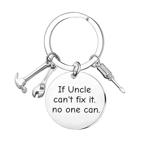 YpbbyKit Llavero de regalo para hombre, con texto en inglés "If Dad Grandpa Uncle Can't Fix It No One Can", regalo para el Día del Padre o Navidad, Tío, Taille unique