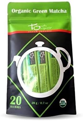 Touch Organic Matcha Tea Tubes (Green Matcha, 20 Count)