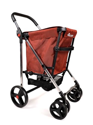Carro Rolser Basket MF 4 Ruedas Grandes 2 Giratorias Plegable - Oxid