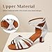 Imagen de YCALCP Zapatos de Baile Latino Mujer Tacon 5 cm Zapatillas Salón Salsa Baile Latino de Satén