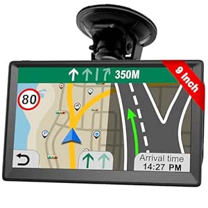 9" Truck & Car GPS Navigator 2025 - Lifetime Offline Maps For US/CA/MX, Voice Guidance, Speed Alerts For RV & Commercial Use
