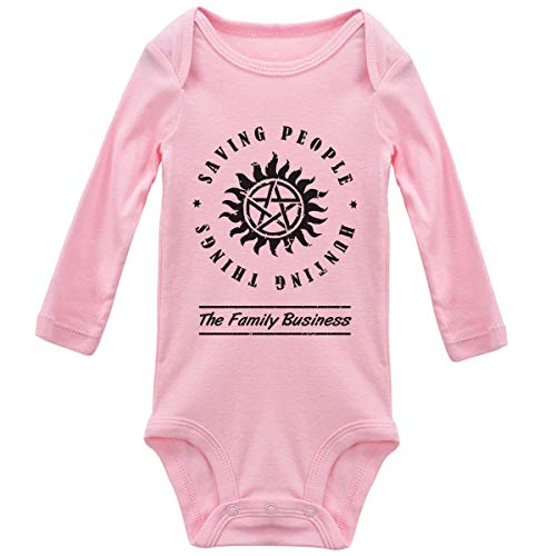 Image of LittleHorn Saving People Hunting Thing Supernatural Baby Tiny Romper Long Sleeve Jumpsuit