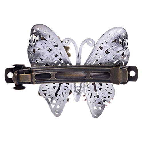 Idiytip Jewelry Steampunk Gear Alloy Butterfly Spring Clip Hair Clip Metal Alloy Hair Accessories #TOP1