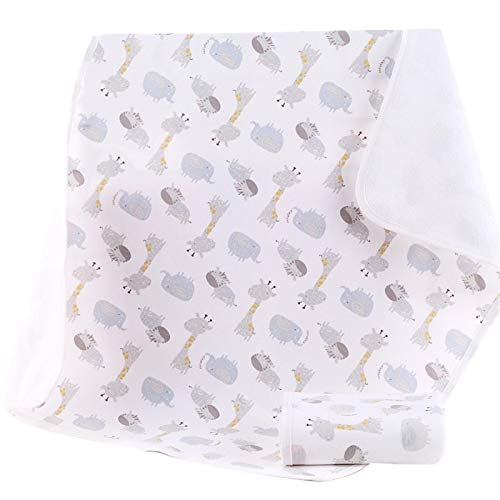 Large Baby Diaper Changing Pad Liners 27.5x37.5 inches Soft Cotton Bamboo Waterproof Changing Pad for Baby Underpads Mattress Pad Sheet Protector Portable Reusable Urine Pad for Travel Gear