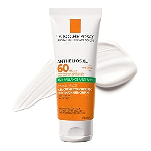 La Roche-Posay Anti-Shine Mattifying Face Sunscreen, Anthelios Dry Touch Anti-Shine Sunscreen Broad Spectrum SPF 60 with Silica, Vitamin E & Perlite, Oil Free, Non Greasy, Oxybenzone Free, Paraben Free, Travel Size, Dermatologist Recommended, 50ml
