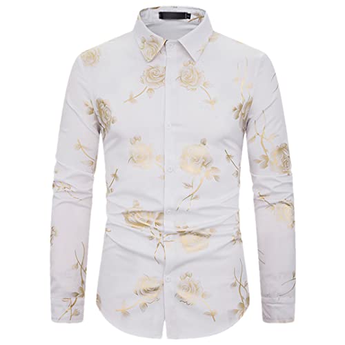Chemise à imprimé floral homme marine rétro chic droite XL noir