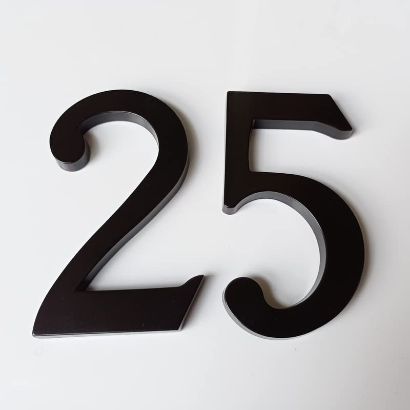 Números autoadhesivos para puertas exteriores de aleación de zinc negra que evitan extravíos 6