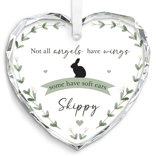 Image of Beecreative Rabbit Memorial Gifts - Personalised Rabbit Remembrance Crystal