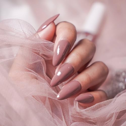 Image of Nails & More Rosy Brown Nail Polish, Argan Oil-Infused Gel Shine, Soft Pink-Brown Nails, Elegant Look | 10ml