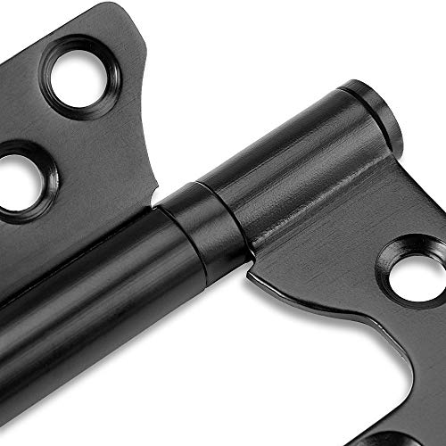Hanyan Hus 4 X 3 Inches Door Hinges Black Finish Ball Bearing Non-Mortise Stainless Steel Hinges With Mounting Screw,2-Pack #TOP3