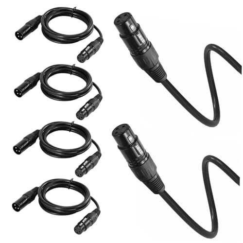 Câbles DMX anti-interférences lot de 8 de 3 broches en plastique et métal