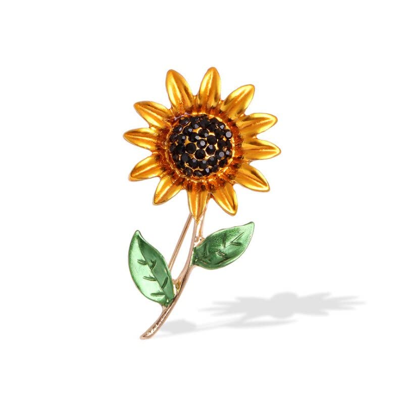 Broche de Hoja de Girasol Pins para Mujer Joyería Broches de Plantas Festival Regalo