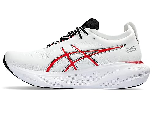 Preisvergleich Produktbild ASICS Nimbus 25 Mann Laufschuhe Weiß Rot