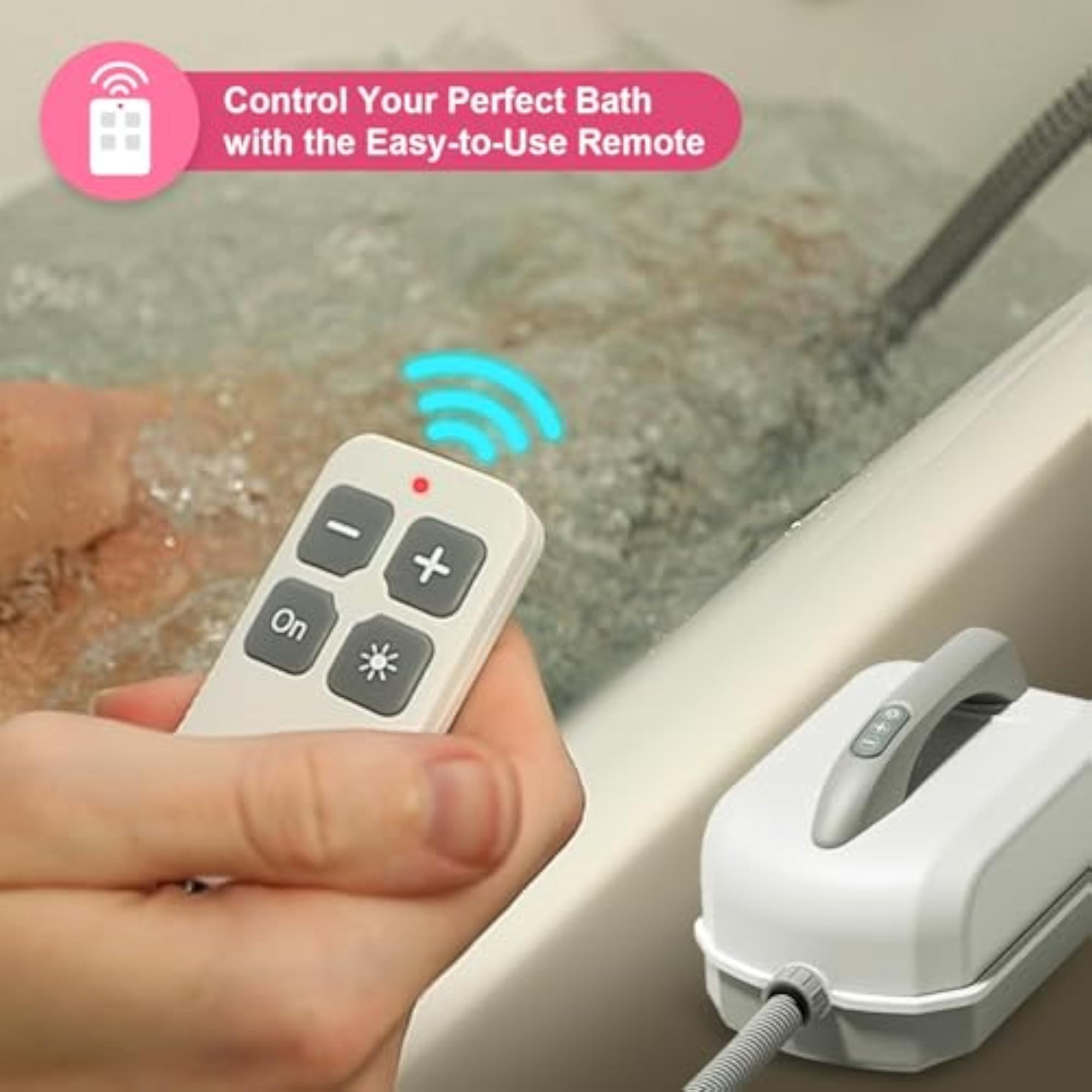 Portable Spa Foam Bath Massager with 6 Speed Bubbles
