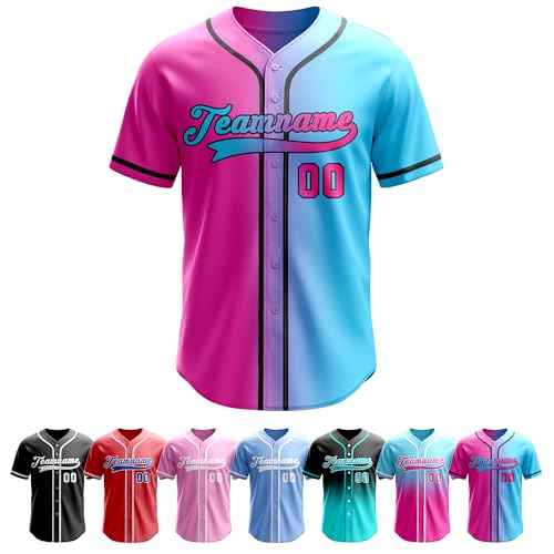 Camisetas personalizadas de béisbol con nombre y número para hombres, mujeres y jóvenes