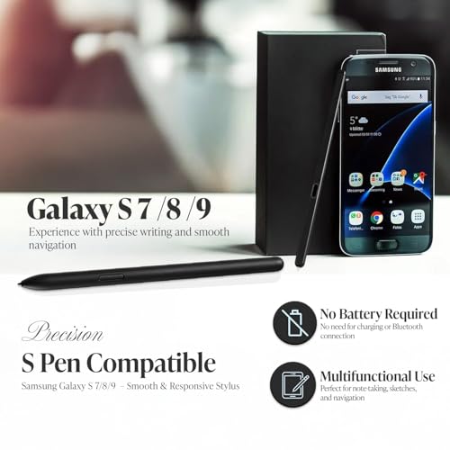 Image of AutoStory Replacement Stylus Pen for Galaxy Tab S7 /S7+ /S7 FE /S8 /S8+ /S8 Ultra /S9 /S9+ /S9 Ultra - 4096 Pressure Levels, Includes 5 Extra Nibs (Black) (Without Bluetooth)
