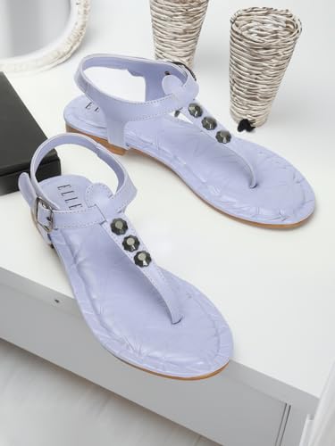 Image of ELLE womens Fashionable Backstrap Comfortable Flats for Daily Use I Work Use I Casual Use I Party Use I El-js-wn-33 Flat Sandal