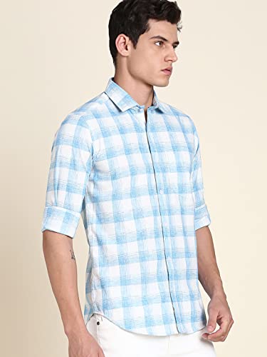 Image of Dennis Lingo Men's Blue Casual Shirt